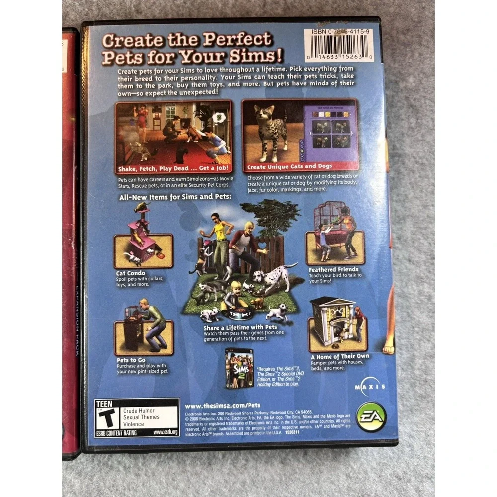 The Sims 2 Double Deluxe and Pets Expansion Pack PC Game Bundle EA Maxis 2008